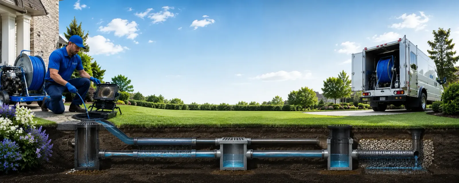 Outdoor drain cleaning information for Jackson Center, OH